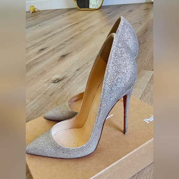 Christian Louboutin so kate gold glitter 120 pumps 37.5 - Picture 4 of 16